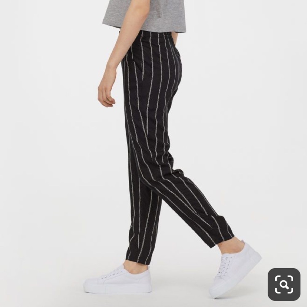 H&M Navy Pinstriped Trousers